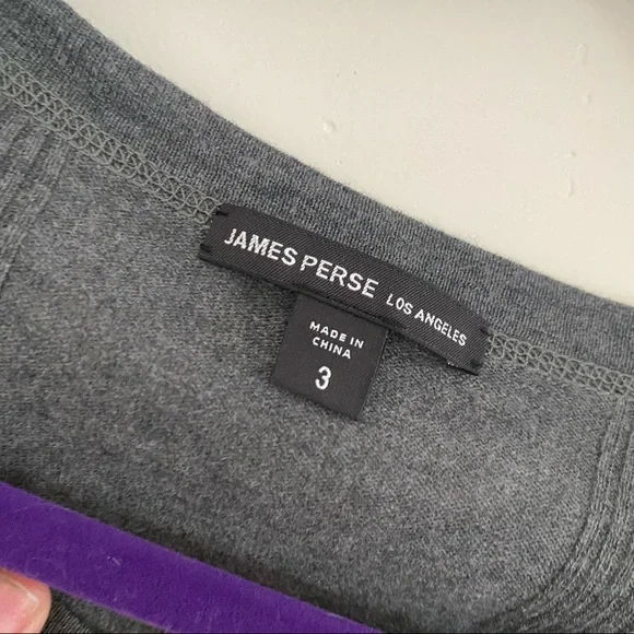 Perfect condition! James Perse Long Sleeve with Ribbed Detail, Size 3 (M) - Picture 3 of 4